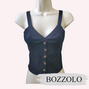 💐3 for $25💐 Bozzolo Black Summer Crop Tank Top